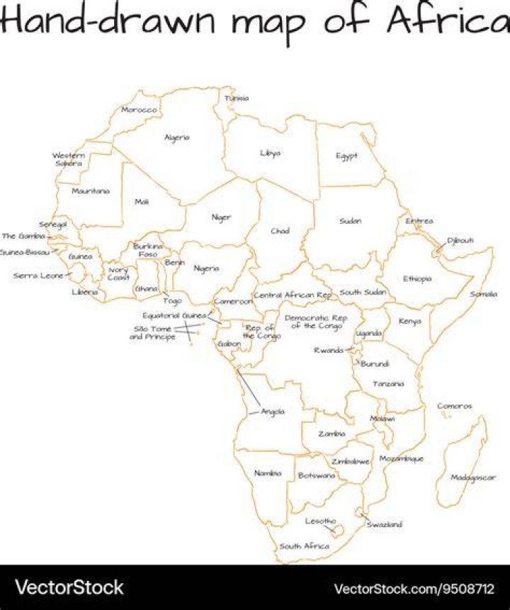Draw a sketch map of Africa and on it, show and name
(i) the…