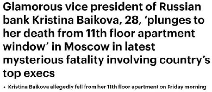 Kristina Baikova Obituary And Death: Dies After Falling From 11th Floor?