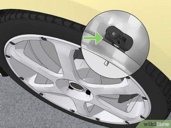 Where is the tire pressure sensor located